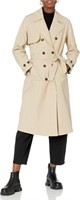 $130-The Drop Women's XS Noa Trench Coat, Beige Ex