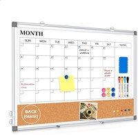 WALGLASS Monthly Calendar Whiteboard  24x18