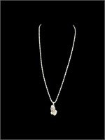 18k Gold Diamond Prayer Hands Chain Necklace