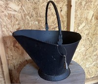 16” Galvanized Black Ash Bucket Coal Hod