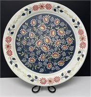 MCM Maxey Folk Art Floral Large Round Tray