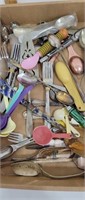 Lot of misc spoons forks and flatwares
