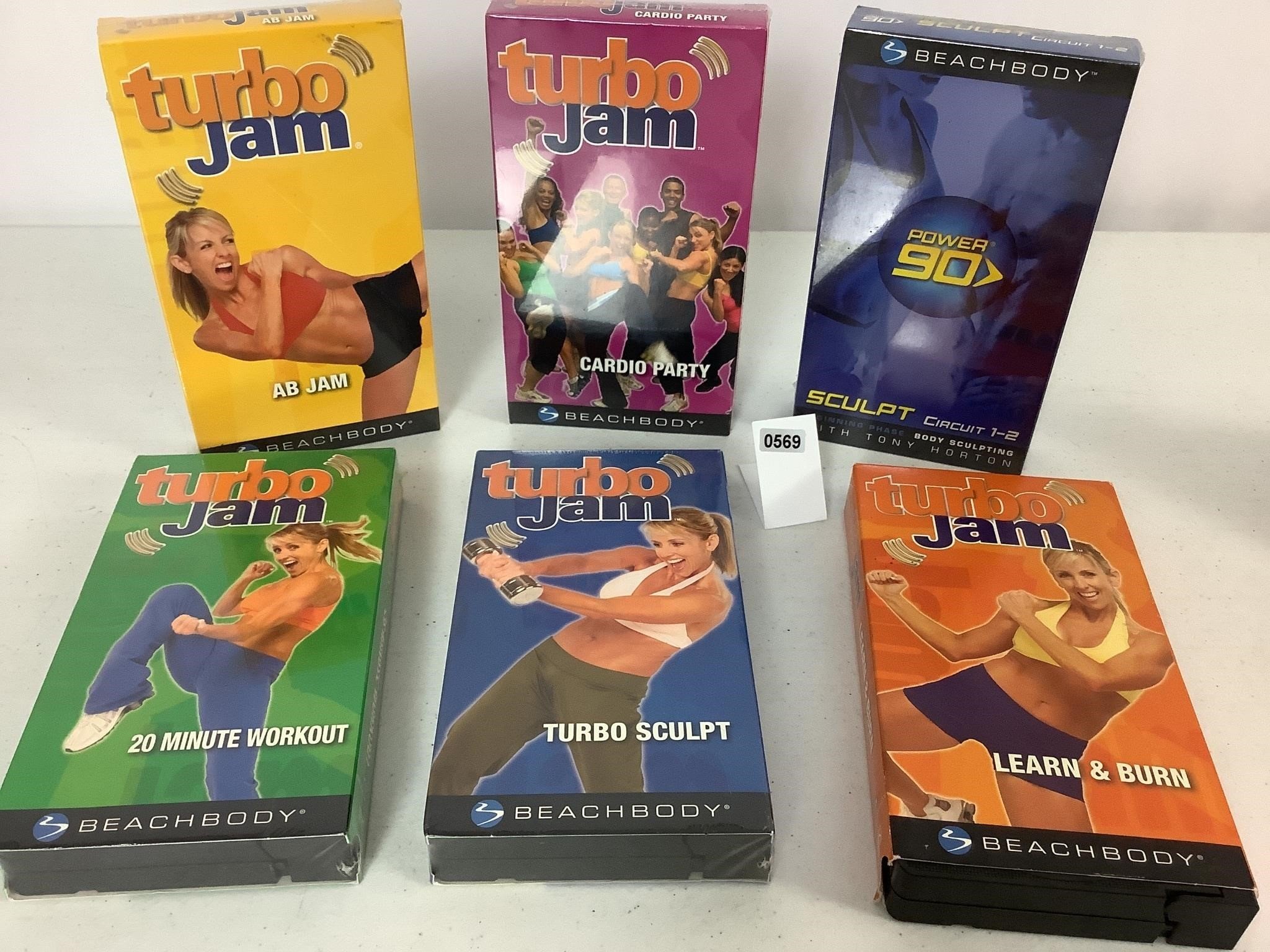 6 BEACHBODY VHS TAPES (5-NIP)