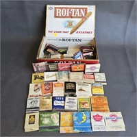 Cigar Box full of Vintage Matchbooks