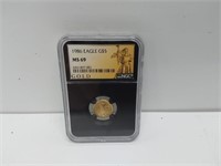 1986 Eagle "gold" $5 MS-69 coin