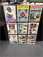 '70'S BASEBALL HANK AARON AND MORE (9 CARD SHEET)