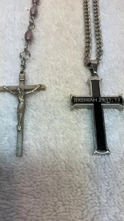 Cross necklace and rosary
