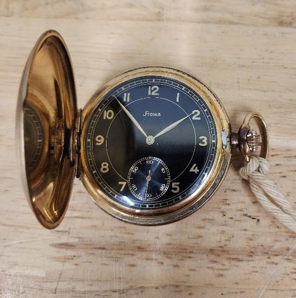 22-24K Gold Vintage Stowa Pocketwatch (Working)