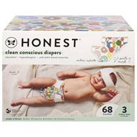 136pc Honest Giggly Boo Size 3 Baby Diapers
