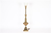 Vintage 3ft Brass Rembrandt Torchiere Lamp