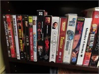 Shelf Lot of DVD's & VHS Tapes