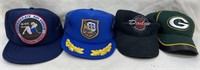 Lot Of 4 Hats Packers Dodge Air Force