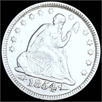 1854 Seated Liberty Quarter UNCIRCULATED