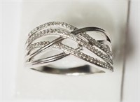 Sterling Silver Diamond (0.40ct) Ring