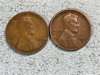 1924, 1924S Lincoln wheat cents