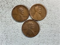 1916, 1916D, 1916S Lincoln wheat cents