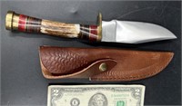 Frost Cutlery Trophy Stag Hunting Knife w Sheath