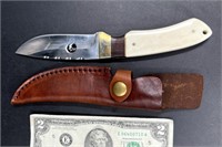 Whitetail Stag Hunting Knife w Sheath
