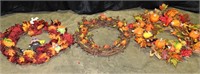 3 Autumn Wreaths