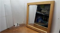 Plexi Glass / Pine Framed Mirror