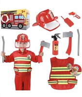 Kids Fireman Costume, Halloween Fireman Dress Up