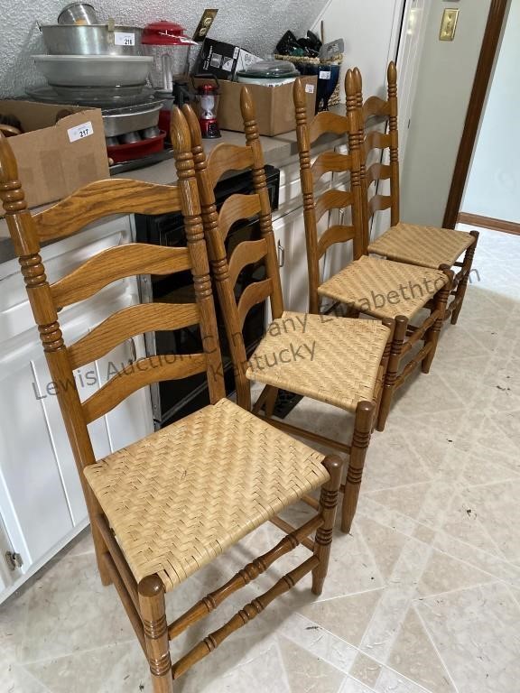 4 ladderback chairs