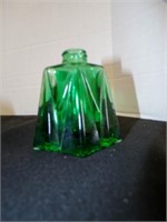 vintage deep green perfume bottle