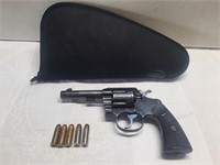 New Service 45 Colt Revolver w/Case & Rounds