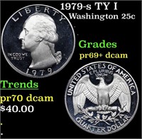 Proof 1979-s TY I Washington Quarter 25c Grades GE