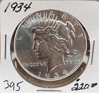 1934  Peace Dollar