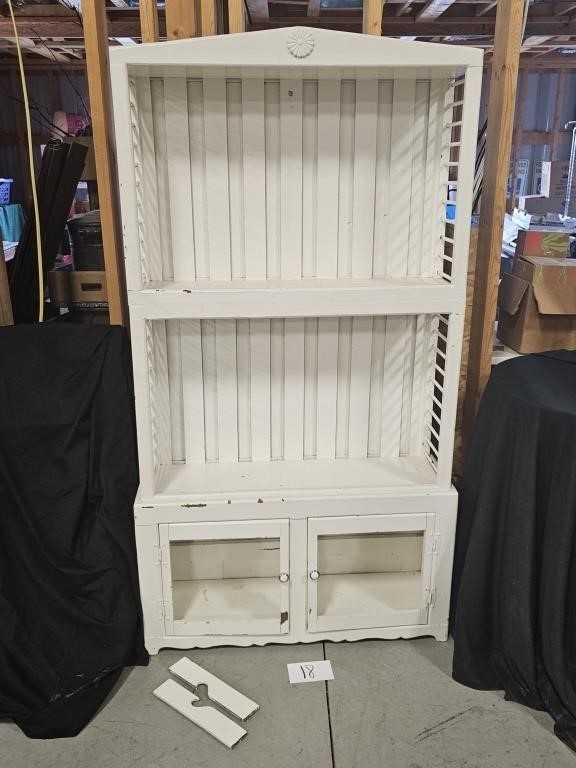 Vintage Painted Handmade Display Cabinet