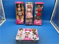 3 Boxed Barbies & an LOL Surprise Lunchbox