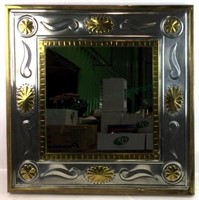 Southwestern Style Metal Frame Wall Mirror