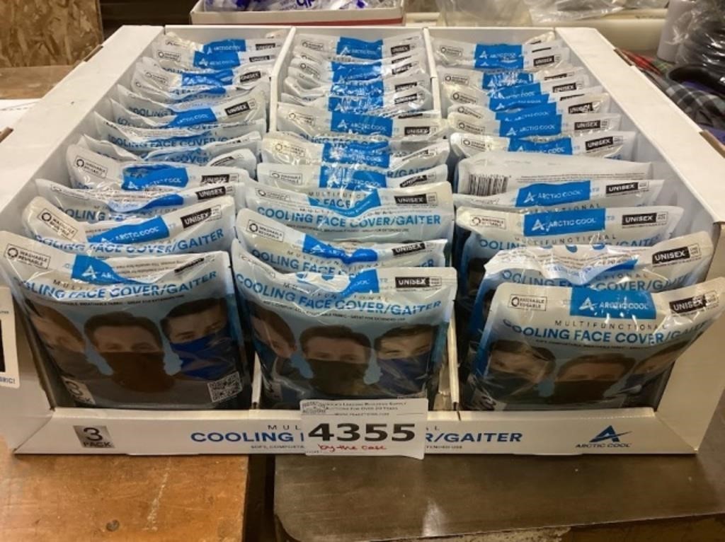 Case of 45 Packs Cooling Face Covers/Gaiters