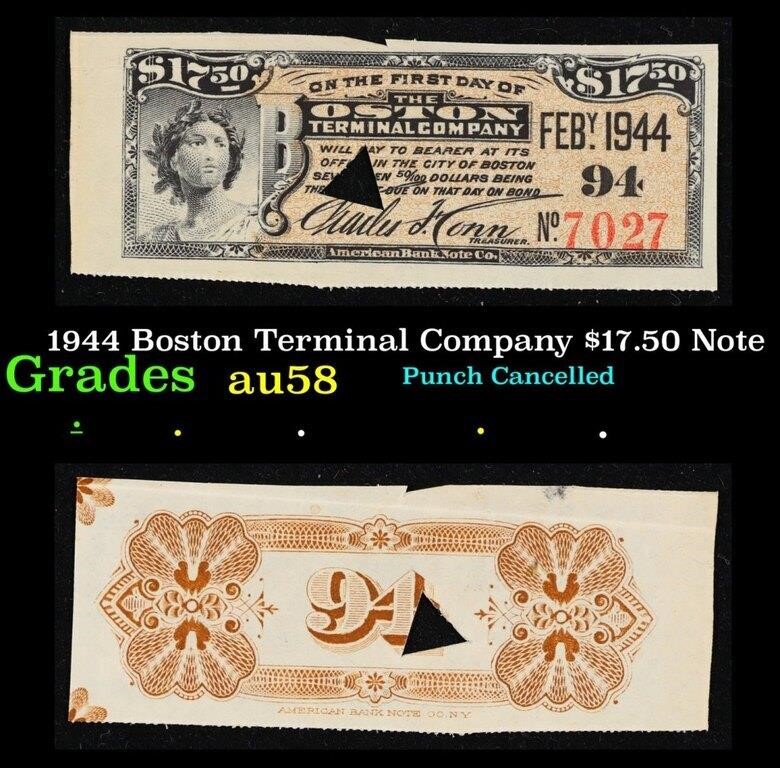 1944 Boston Terminal Company $17.50 Note Grades Ch