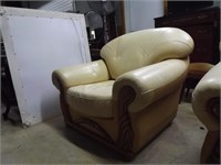 Mid Century 2 Tan/Gold Oversized Chairs