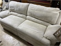 Oversized Beige microfiber Sofa/Recliner