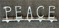 Peace Letter Christmas Stocking Holders 9.5” Tall