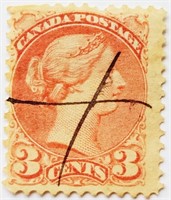 Canada 1888 Queen Victoria 3 Cents Postage Stamp