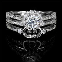 AAA White Round Simulated Cz 5mm White Gold Plate