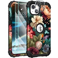 Compatible with iPhone 13/14 case with 2pcs Temepr
