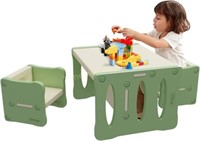 BanaSuper Kid's Table with 2 Chairs (Green)