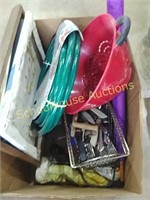 Misl box * hose, bowls & kitchen stuff