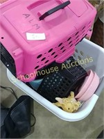 Basket with small carrier and dish etc..