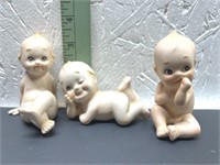 Set of 3 Bisque Kewpie Doll Figures (Made