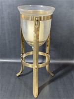 Brass and Glass Candle Holder Hurricane