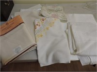Selection of linen table clothes & table covers