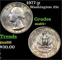 1977-p Washington Quarter 25c Grades GEM+ Unc