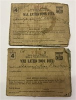 (2) WWII War Ration Books