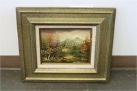 Framed Oil Painting by B. Parish